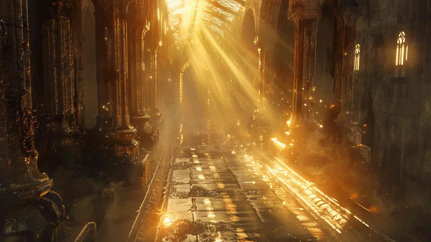Photo, photorealistic, dramatic lighting, wide angle shot, intricate details, mystical ambiance, golden hour lighting, fantasy style. - AI绘画作品展示 | Midjourney中文版生成