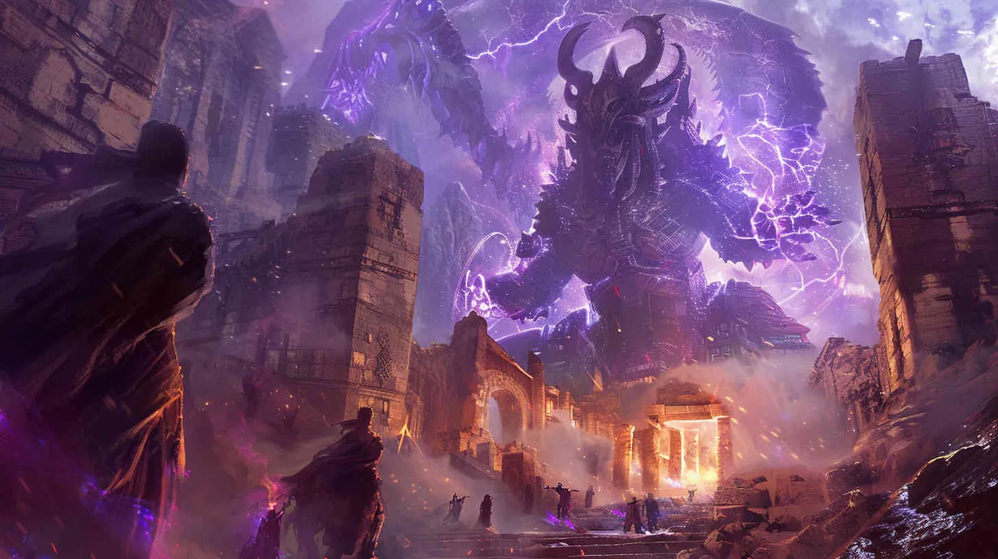 In this mysterious world, they encounter ancient civilizations and mystical creatures, each imbued with mysterious power and energy. They face various trials and challenges, but their inner determination and courage drive them forward. Illustration, depicting the team amidst ruins of ancient structures, encountering mythical beings and navigating through ethereal landscapes, --ar 16:9 --v 5 - style2部分