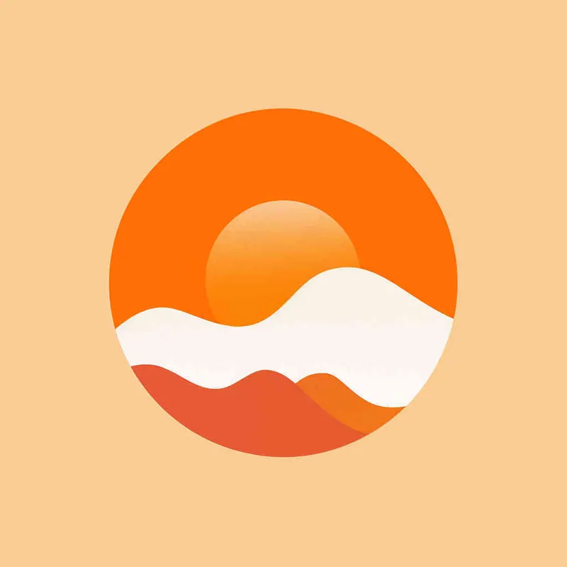 Flat vector logo of a orange, orange, trending on Dribble - style2部分