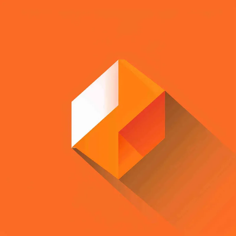 Flat vector logo of a orange, orange, trending on Dribble - style4部分