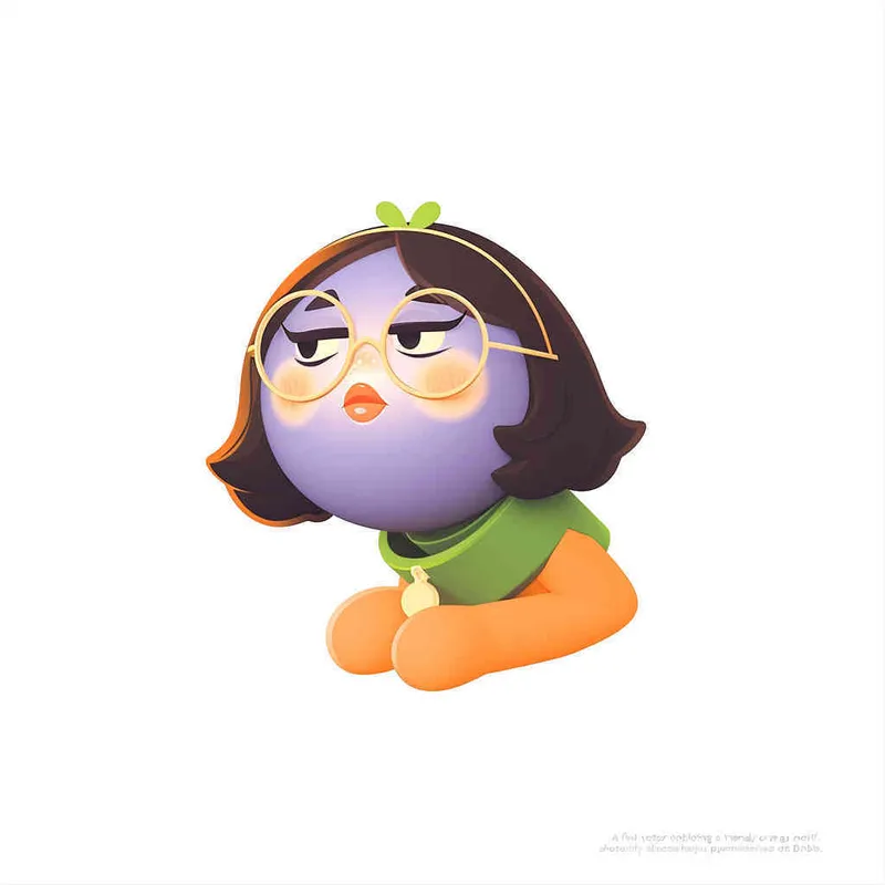Flat vector logo of a orange, orange, trending on Dribble - style2部分