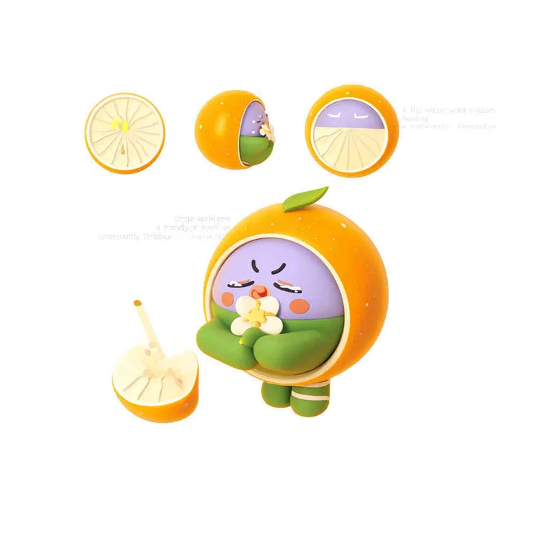Flat vector logo of a orange, orange, trending on Dribble - style3部分