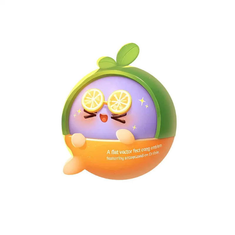 Flat vector logo of a orange, orange, trending on Dribble - style1部分