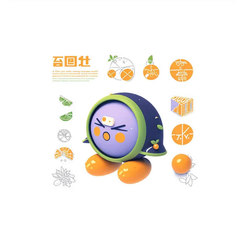 Flat vector logo of a orange, orange, trending on Dribble - style3部分