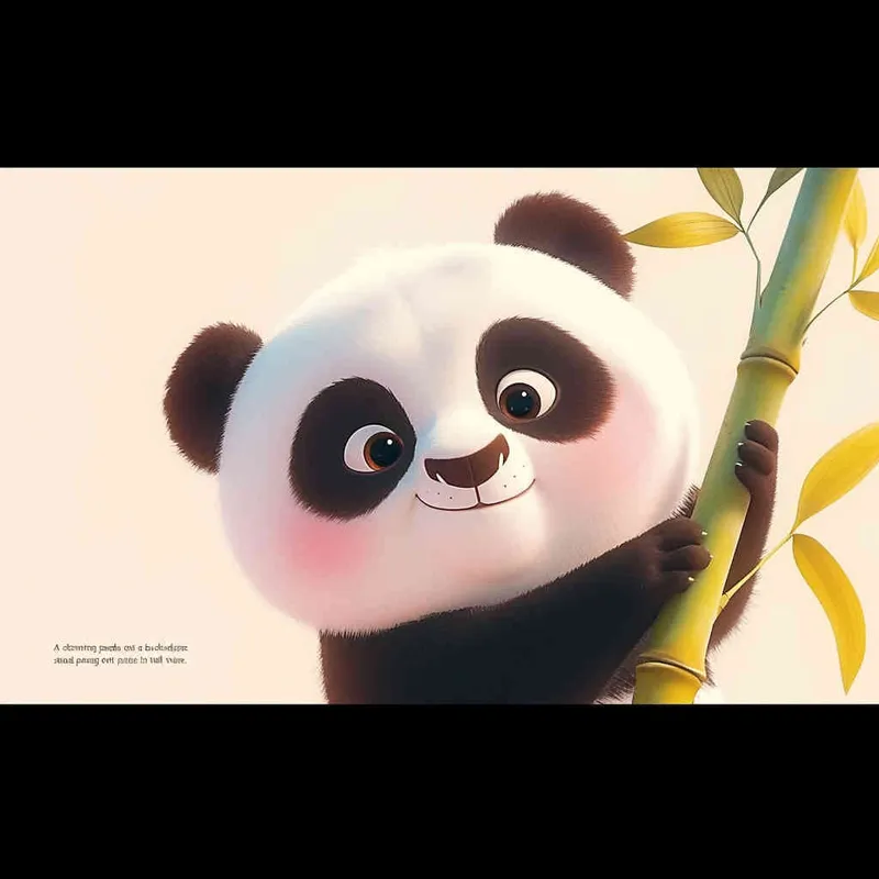 一只可爱的熊猫，探头探脑，白色背景，全身 - style2部分