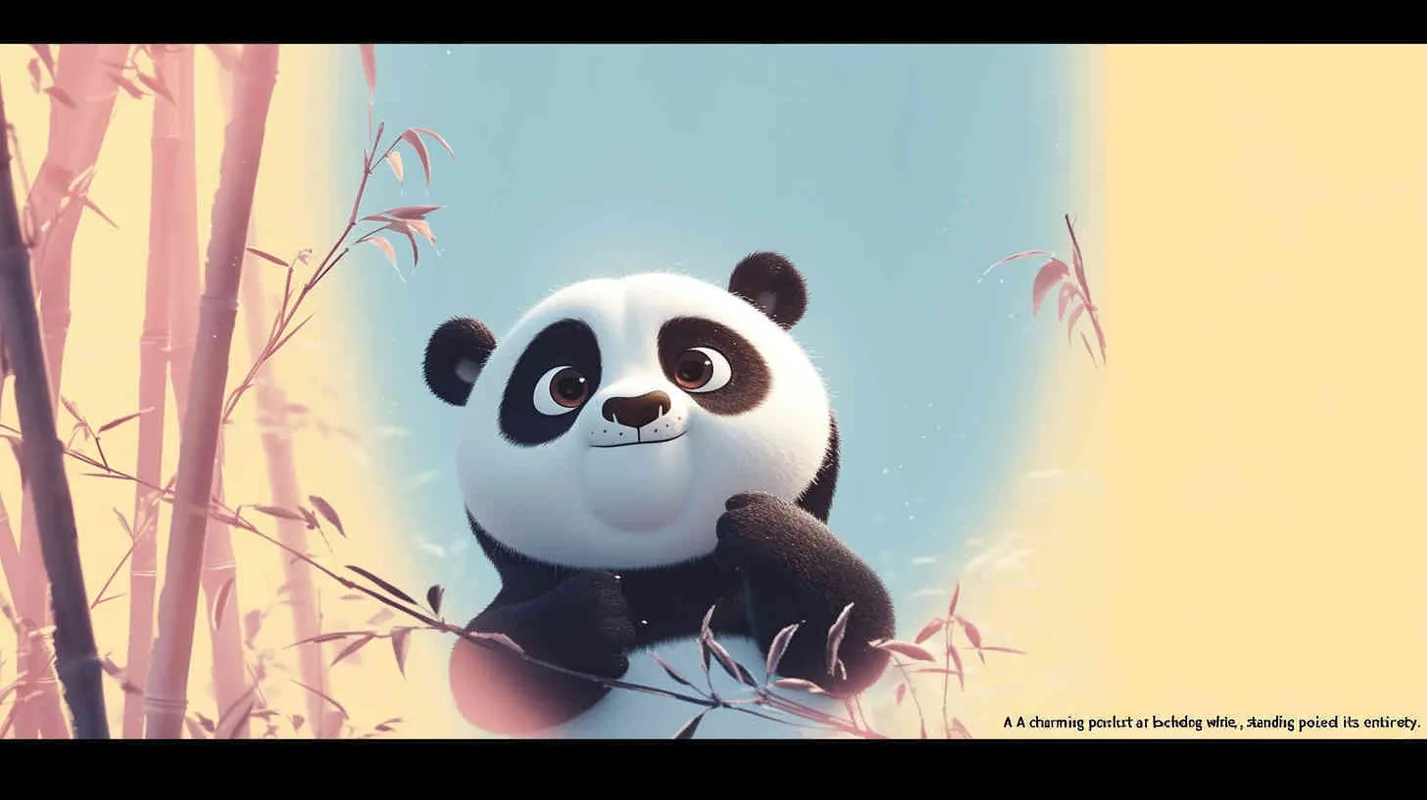 一只可爱的熊猫，探头探脑，白色背景，全身 - style4部分
