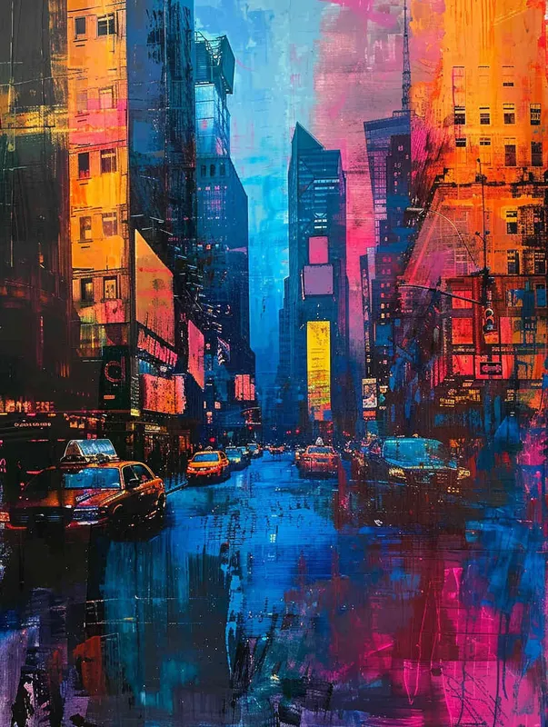 The bustling city of New York - style1部分