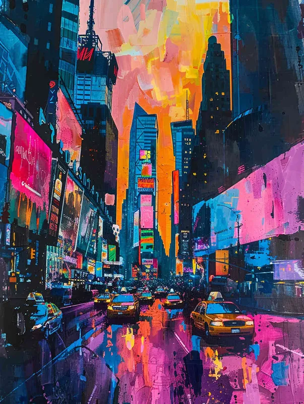 The bustling city of New York - style3部分