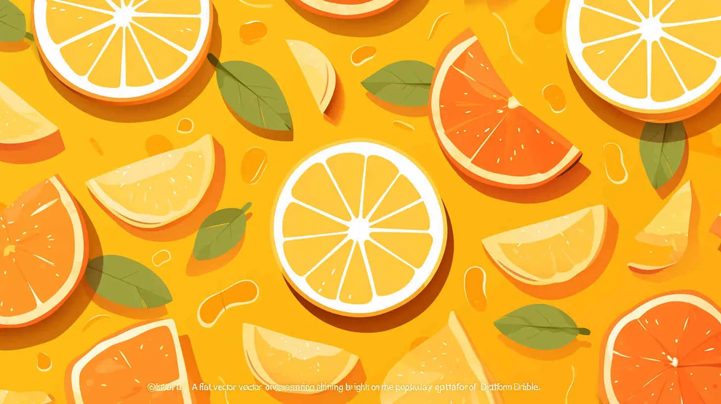 Flat vector logo of a orange, orange, trending on Dribble - style3部分