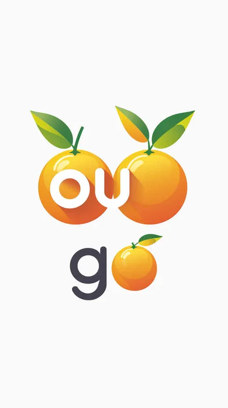 为橙果科技公司生成一个Logo，以橙子为和字母go生成Logo，颜色明快，以橙色为主色调，搭配少量绿色、黄色和红色，图片和文字结合，纯白色背景，矢量图标 - style2部分