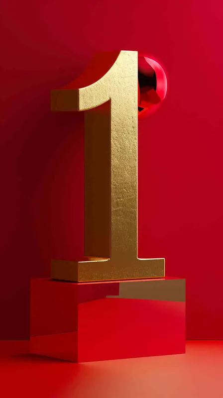 将数字1做成立体金字，权力的游戏风格，纯色背景  - style1部分