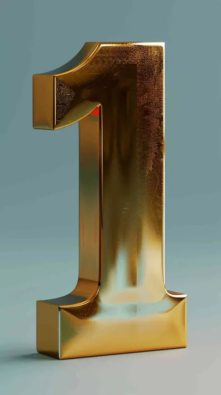 将数字1做成立体金字，权力的游戏风格，纯色背景  - style2部分