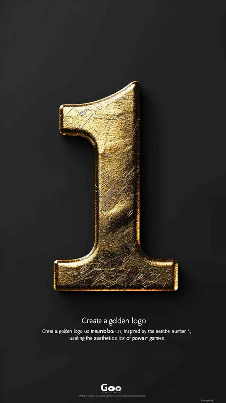 用数字1做成金色logo，权力游戏的风格 - AI绘画作品展示 | Midjourney中文版生成