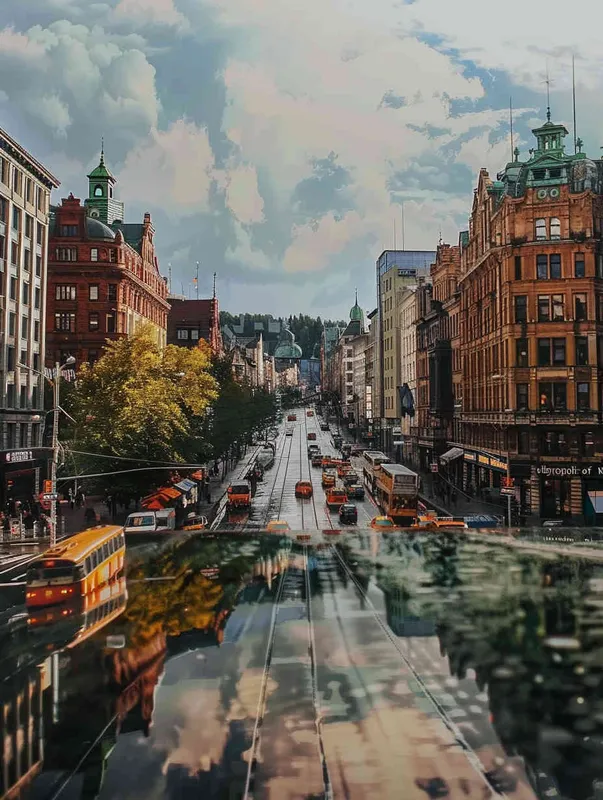 The bustling city of New York – AI绘画作品展示 | Midjourney中文版生成