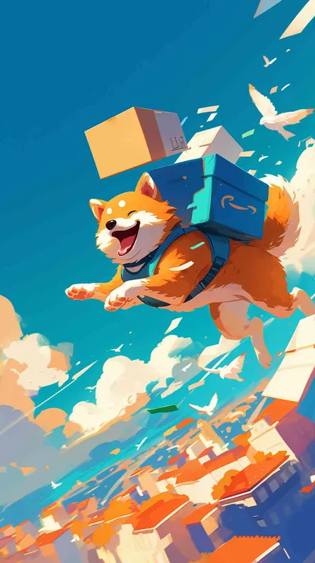 In a vibrant Pixar-style scene, a cheerful delivery dog trots out of the bustling delivery center, a package securely fastened to its back. Its tail wags with excitement as it sets off on its delivery route, spreading joy along the way., Illustration, using bright colors and exaggerated features to capture the whimsical essence of the Pixar style, --ar 16:9 --v 5 - style3部分