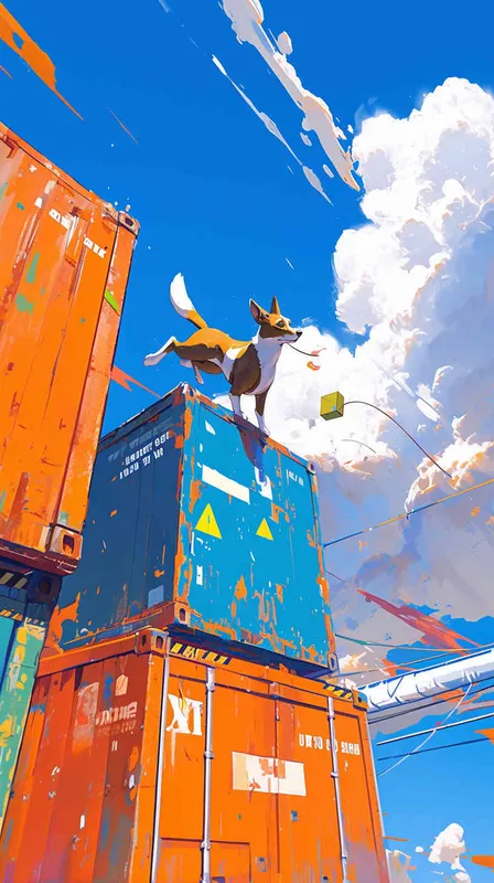 In a vibrant Pixar-style scene, a cheerful delivery dog trots out of the bustling delivery center, a package securely fastened to its back. Its tail wags with excitement as it sets off on its delivery route, spreading joy along the way, using bright colors and exaggerated features to capture the whimsical essence of the Pixar style, --ar 16:9 --v 5 - style1部分