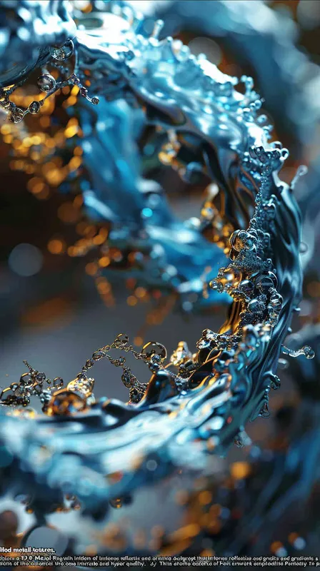 cold metallic textures, 3D rendering of Metal Ring, high reflection, gradient, clean background, close-up photo, high detail, hyper quality, Fantastic Realism, Surrealism, Quixel Megascans Render, V-Ray, microscopic view, Soft illumination, --ar 3:4 --s 180 - AI绘画作品展示 | Midjourney中文版生成