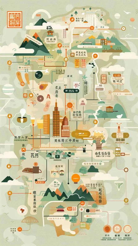 An infographic illustrating [地名] across Regions, featuring a detailed map of [地名] with icons and labels representing different safety regulations in each Region, in a clear type the words 
