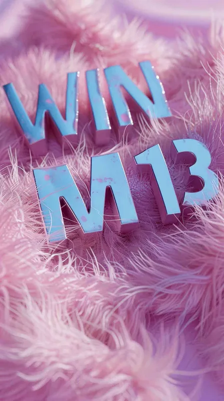 Typography design, text: 'WINl3’.,in fine fluffy plush texture pastel tones, Eye-level Angle,Volumetric light, clean background, light background, natural lighting, 8K, superb, super detail……… - style1部分