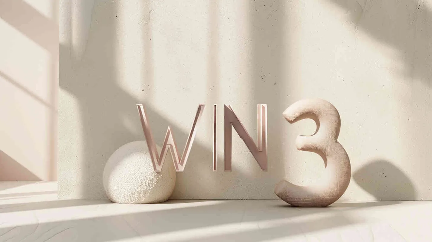 Typography design, text: 'WIN³’.,in fine fluffy plush texture pastel tones, Eye-level Angle,Volumetric light, clean background, light background, natural lighting, 8K, superb, super detail………  - style2部分