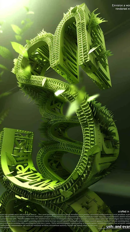 sign a word “WIN³”, 3D stereoscopic, leaf material, sunny green, bright and vivid, conceptual product design, futuristic , blind box toys, handcrafts, exquisite, 3D effect, full body display, ultra high precision, ultra high detail, perfect lighting, OC renderer, Blender 8k, ultra clear, ultra noise reduction - style4部分
