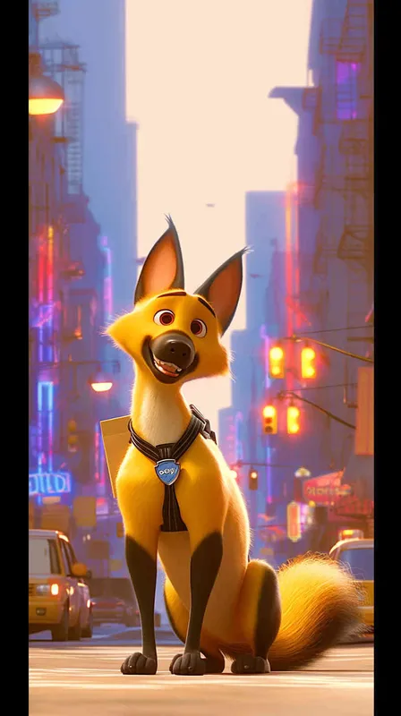 A Pixar 3D rendering of a delivery dog navigating through a bustling city street while delivering packages, The scene is portrayed with vibrant colors and smooth animations, capturing the excitement of urban life. Color temperature: lively and colorful. Facial expression: the dog shows determination and focus. Dynamic, bright lighting adds energy to the scene.--v6 --cref https://znrpa-s-1254076648.cos.accelerate.myqcloud.com/ai/thumb-mj-%5B33%5D-debbba5b-7.png --cw 100 - style3部分