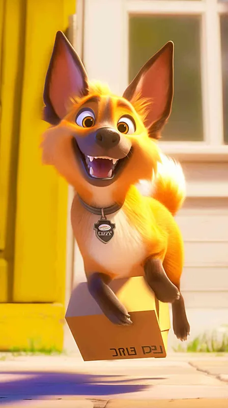 A Pixar 3D rendering showing a delivery dog retrieving a package and moving forward on its delivery route. Drawing inspiration from Pixar's animation style, the scene is rendered with crisp details and bright, lively colors, conveying a sense of excitement and motion. The color temperature is neutral, maintaining a balanced atmosphere. Soft, ambient lighting adds warmth to the scene, enhancing its inviting feel.--v 6 --cref https://znrpa-s-1254076648.cos.accelerate.myqcloud.com/ai/thumb-mj-%5B33%5D-debbba5b-7.png --cw 100 - style2部分