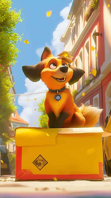 A Pixar 3D rendering showing a delivery dog retrieving a package and moving forward on its delivery route. Drawing inspiration from Pixar's animation style, the scene is rendered with crisp details and bright, lively colors, conveying a sense of excitement and motion. The color temperature is neutral, maintaining a balanced atmosphere. Soft, ambient lighting adds warmth to the scene, enhancing its inviting feel.--v 6 --cref https://znrpa-s-1254076648.cos.accelerate.myqcloud.com/ai/thumb-mj-%5B33%5D-debbba5b-7.png --cw 100 - style3部分