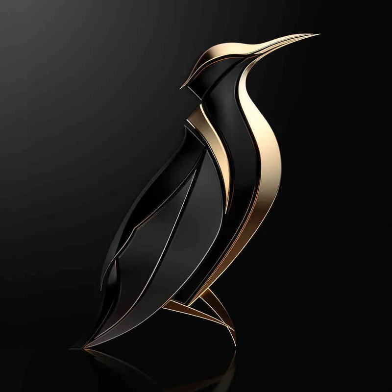 为一家广告公司设计一个logo，一只喜鹊的浮雕效果，金属质感，大师设计 - style3部分