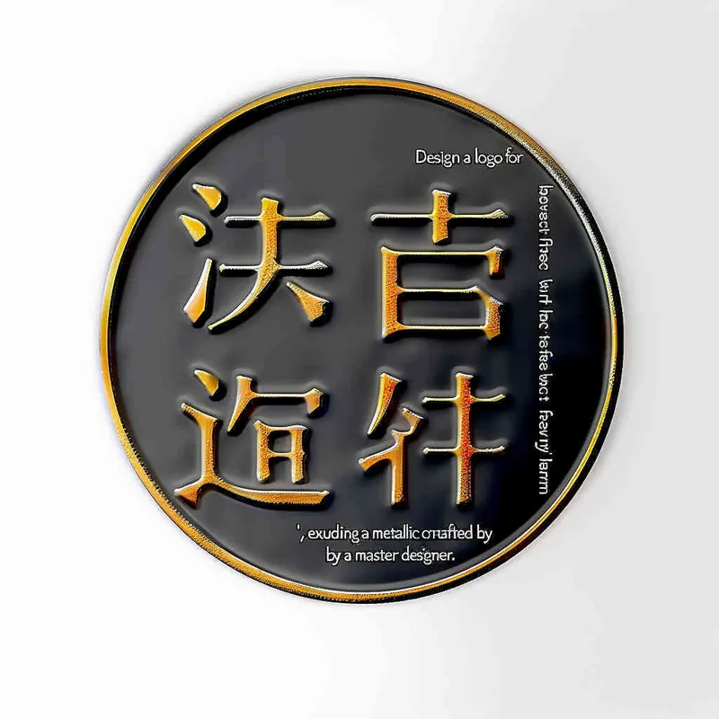 为一家广告公司设计一个logo，以喜鹊2个字的浮雕效果，金属质感，纯色背景，大师设计  - style3部分