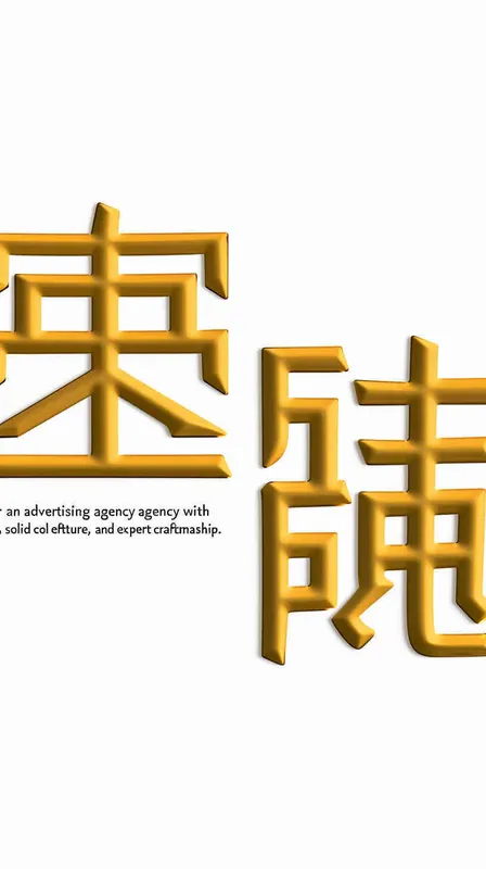 为一家广告公司设计一个logo，浮雕效果，金属质感，纯色背景，大师设计  - style4部分