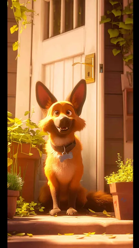 A Pixar 3D rendering showing a dog sneaking into the backyard of a suburban residence. Drawing inspiration from Pixar's animation style, the scene is rendered with crisp details and vibrant colors, capturing the dog's stealthy movement. The color temperature is balanced, maintaining a sense of realism. Soft, ambient lighting casts gentle shadows, enhancing the secretive nature of the scene.--v 6 --cref https://znrpa-s-1254076648.cos.accelerate.myqcloud.com/ai/thumb-mj-%5B33%5D-debbba5b-7.png --cw 100 - style1部分