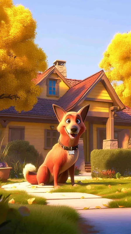A Pixar 3D rendering showing a dog sneaking into the backyard of a suburban residence. Drawing inspiration from Pixar's animation style, the scene is rendered with crisp details and vibrant colors, capturing the dog's stealthy movement. The color temperature is balanced, maintaining a sense of realism. Soft, ambient lighting casts gentle shadows, enhancing the secretive nature of the scene.--v 6 --cref https://znrpa-s-1254076648.cos.accelerate.myqcloud.com/ai/thumb-mj-%5B33%5D-debbba5b-7.png --cw 100 - style2部分
