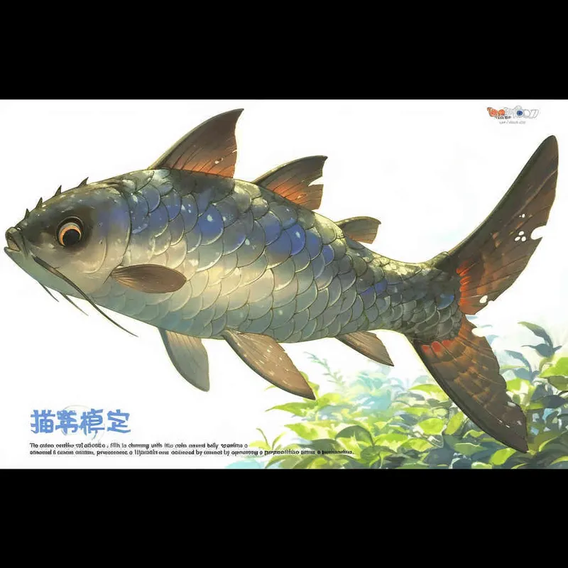 卡通军鱼，可爱，大肚子，眼睛大大的，整体造型逼真动态丰富  – AI绘画作品展示 | Midjourney中文版生成