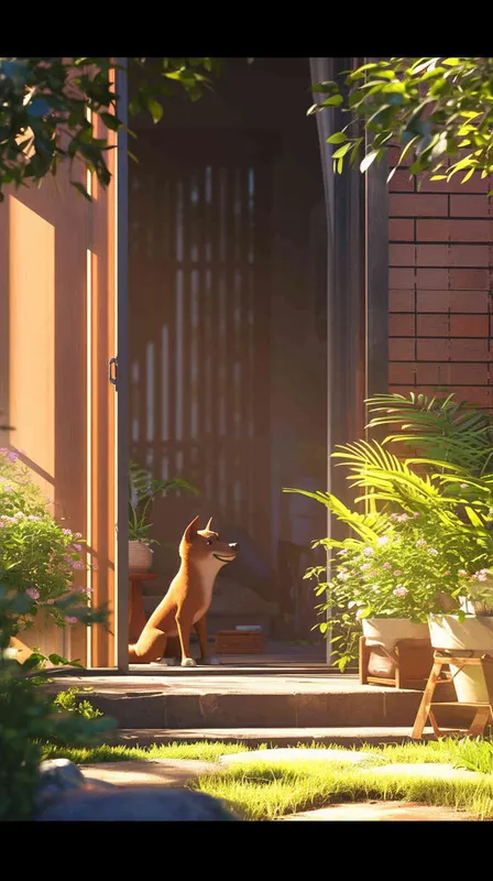 A Pixar 3D rendering showing a dog sneaking into the backyard of a suburban residence. Drawing inspiration from Pixar's animation style, the scene is rendered with crisp details and vibrant colors, capturing the dog's stealthy movement. The color temperature is balanced, maintaining a sense of realism. Soft, ambient lighting casts gentle shadows, enhancing the secretive nature of the scene.--v 6 --cref https://znrpa-s-1254076648.cos.accelerate.myqcloud.com/ai/thumb-mj-%5B33%5D-debbba5b-7.png --cw 100 - style4部分