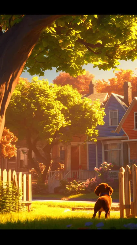 A Pixar 3D rendering showing a dog stealthily infiltrating a backyard in a suburban neighborhood. Drawing inspiration from Pixar's animation style, the scene is rendered with crisp details and vibrant colors, capturing the dog's cautious expression as it surveys its surroundings. The color temperature is balanced, maintaining a sense of realism. Soft, diffused lighting adds depth to the scene. --v 6 --cref https://znrpa-s-1254076648.cos.accelerate.myqcloud.com/ai/thumb-mj-%5B33%5D-debbba5b-7.png --cw 100 - style1部分