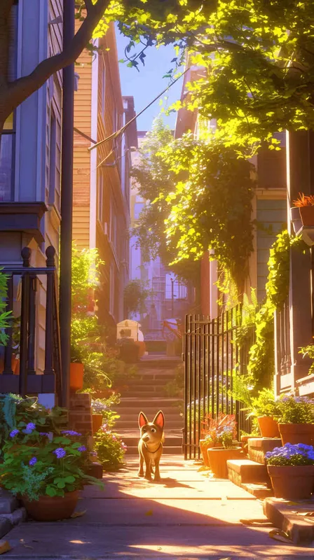 A Pixar 3D rendering showing a dog stealthily infiltrating a backyard in a suburban neighborhood. Drawing inspiration from Pixar's animation style, the scene is rendered with crisp details and vibrant colors, capturing the dog's cautious expression as it surveys its surroundings. The color temperature is balanced, maintaining a sense of realism. Soft, diffused lighting adds depth to the scene. --v 6 --cref https://znrpa-s-1254076648.cos.accelerate.myqcloud.com/ai/thumb-mj-%5B33%5D-debbba5b-7.png --cw 100 - style2部分