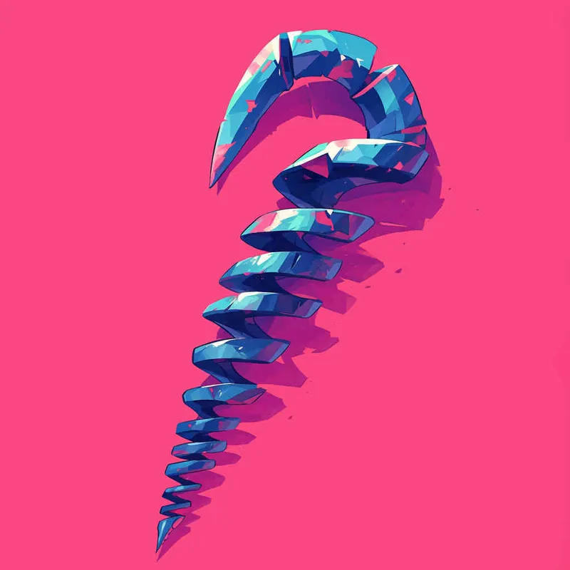 以一只螺丝为元素设计logo，色彩丰富的，纯色背景，扁平插画，不要体积，不要阴影 - style3部分