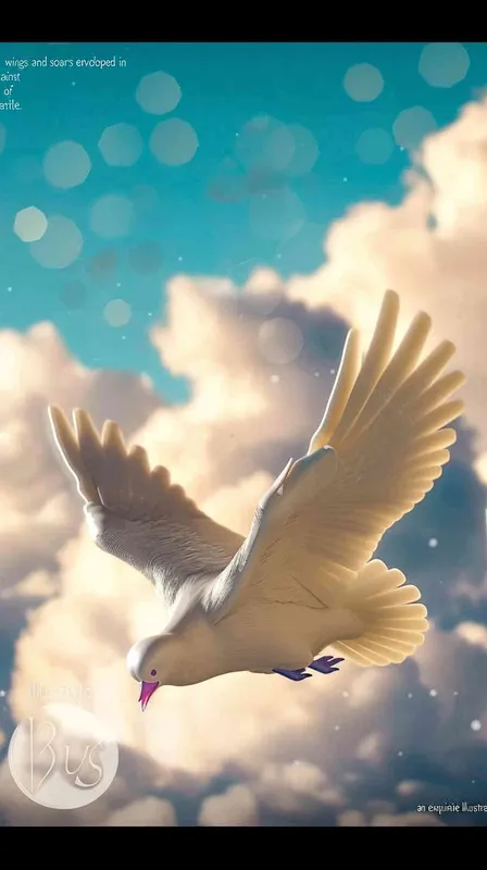 A silver phoenix spreads its wings and flies high, surrounded by white auspicious clouds, with a background of light blue ，lllustrated style - style4部分