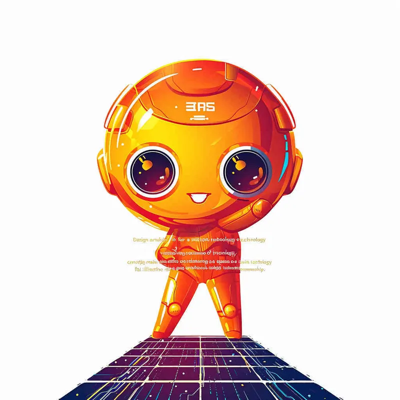 为一家网络科技公司设计一个以橙子为元素的IP形象Logo，互联网科技感，未来设计，扁平插画风格，大师设计 - style3部分