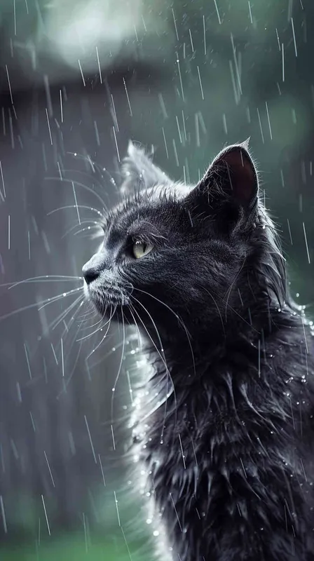灰色的猫，在雨中哭泣 - style2部分