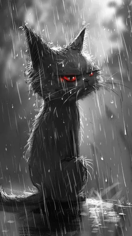 灰色的猫，在雨中哭泣 - style4部分