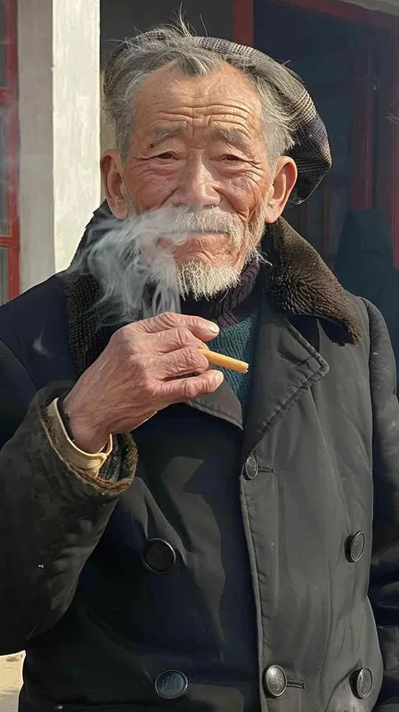 1️⃣ A portrait of an elderly man ,smoking and smiling warmly at the viewer in the style of [Joaquín Sorolla](https://goo.gl/search?artist%20Joaqu%C3%ADn%20Sorolla). He has white hair with a graying beard, he wears a black tuxedo with a long tail, on a dark background with high contrast and low key lighting with soft light. --ar 13:16 - AI绘画作品展示 | Midjourney中文版生成