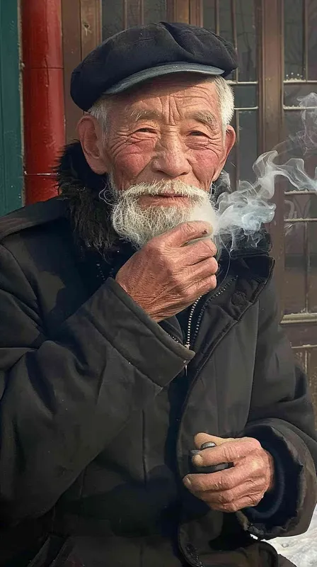 1️⃣ A portrait of an elderly man ,smoking and smiling warmly at the viewer in the style of [Joaquín Sorolla](https://goo.gl/search?artist%20Joaqu%C3%ADn%20Sorolla). He has white hair with a graying beard, he wears a black tuxedo with a long tail, on a dark background with high contrast and low key lighting with soft light. --ar 13:16 - style2部分