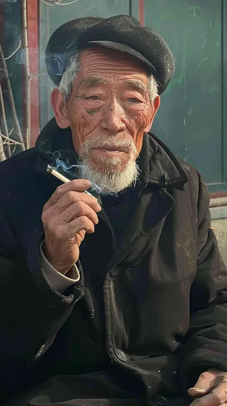 1️⃣ A portrait of an elderly man ,smoking and smiling warmly at the viewer in the style of [Joaquín Sorolla](https://goo.gl/search?artist%20Joaqu%C3%ADn%20Sorolla). He has white hair with a graying beard, he wears a black tuxedo with a long tail, on a dark background with high contrast and low key lighting with soft light. --ar 13:16 - style4部分