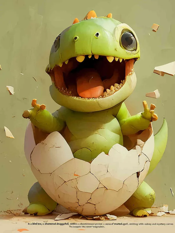 Blind box, a green little dinosaur sitting inside a broken eggshell, laughing loudly ，gray background，ng _ deepnegative _v1_75t,badhandv4( worst quality :2),( low quality :2),( normal quality :2), lowres , bad anatomy , bad hands , normal quality ,(( monochrome )),(( grayscale )),
Sampler ：DDIM ， Steps： 30 - style1部分
