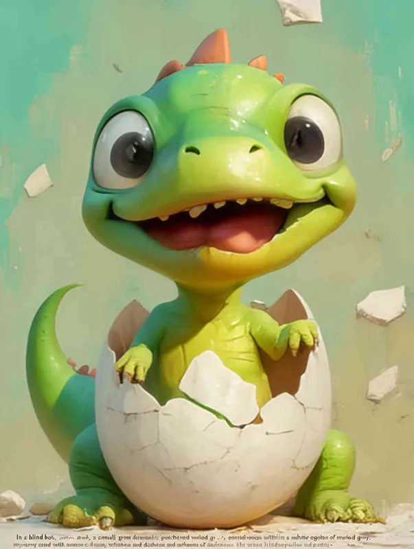 Blind box, a green little dinosaur sitting inside a broken eggshell, laughing loudly ，gray background，ng _ deepnegative _v1_75t,badhandv4( worst quality :2),( low quality :2),( normal quality :2), lowres , bad anatomy , bad hands , normal quality ,(( monochrome )),(( grayscale )),
Sampler ：DDIM ， Steps： 30 - style1部分