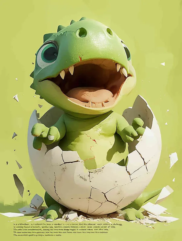 Blind box, a green little dinosaur sitting inside a broken eggshell, laughing loudly ，white background，ng _ deepnegative _v1_75t,badhandv4( worst quality :2),( low quality :2),( normal quality :2), lowres , bad anatomy , bad hands , normal quality ,(( monochrome )),(( grayscale )),
Sampler ：DDIM ， Steps： 30 - style1部分