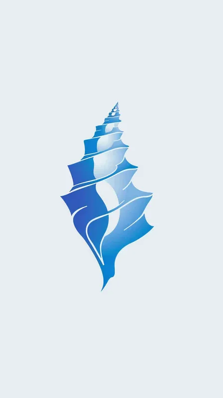 给一个海洋公园设计一个logo，以海螺作为设计元素，扁平，蓝色调，白色背景 - style2部分