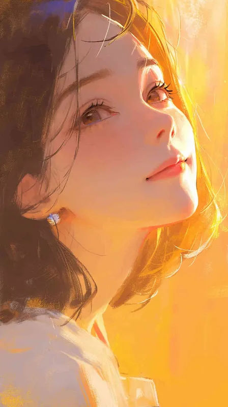 插画风格,以宫崎骏为灵感,女性微笑的特写镜头,色调温暖柔和,充满童趣,柔和的侧光,温馨的氛围。 - AI绘画作品展示 | Midjourney中文版生成
